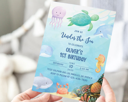 Under The Sea Birthday Invite