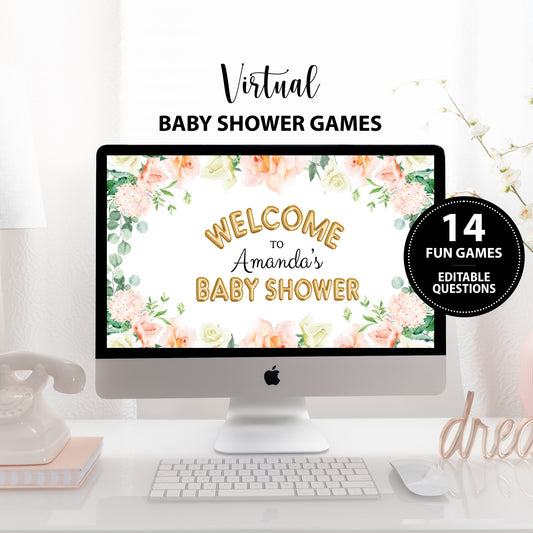 Baby Floral Virtual Baby Shower Games