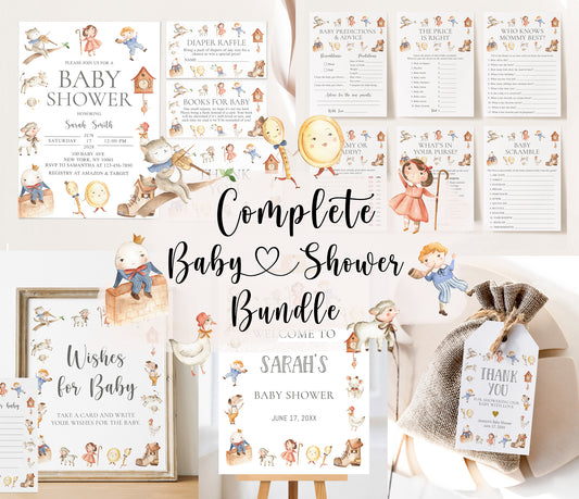 Nursery Rhyme Baby Shower Bundle