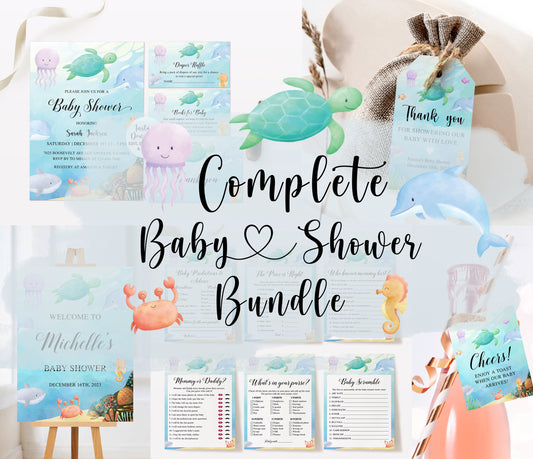 Complete Under the Sea Baby Shower Bundle