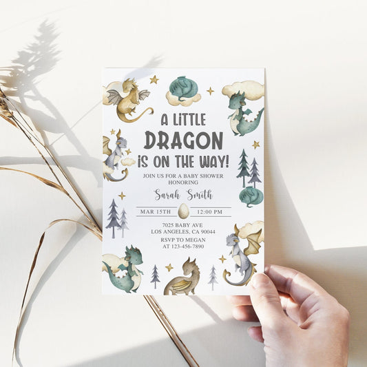 Dragon Baby Shower Invite