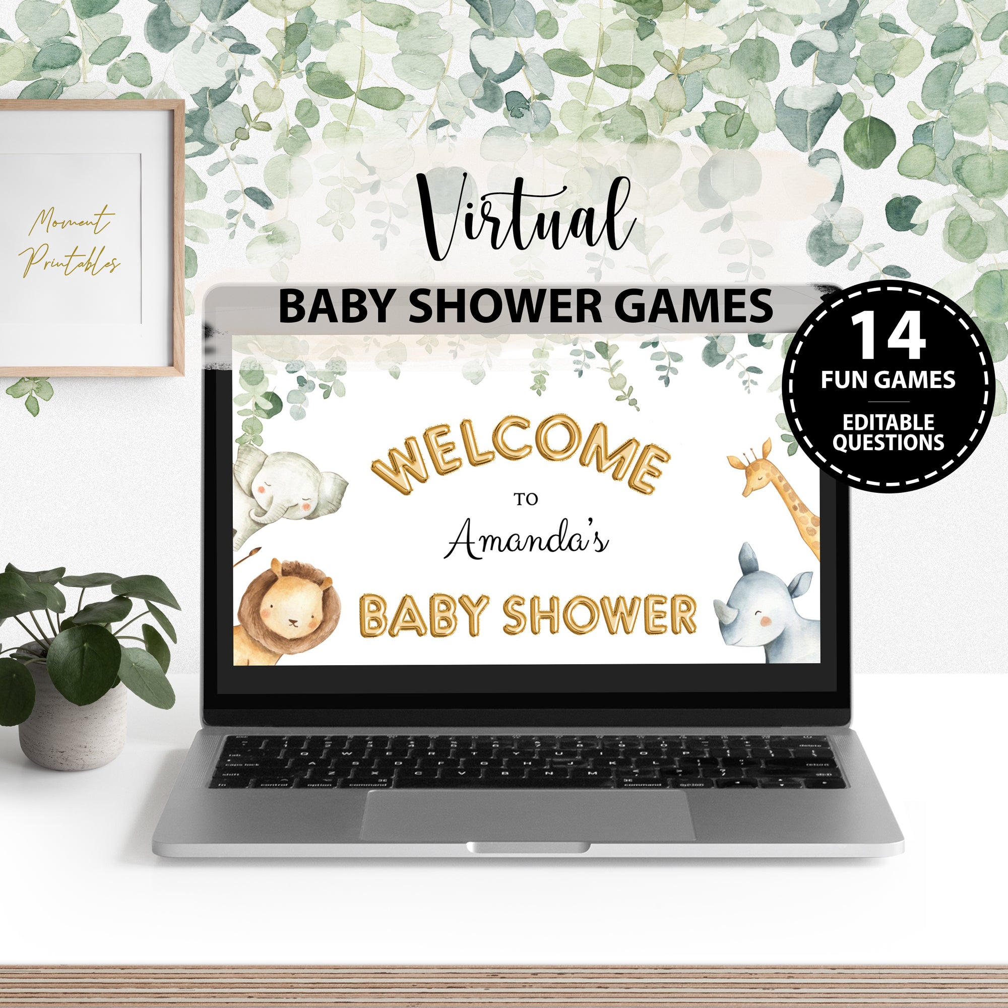 Safari Virtual Baby Shower Games