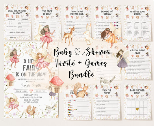 Fairy Baby Shower Invite & Games