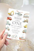 Load image into Gallery viewer, Transport Vehicles Birthday Invite
