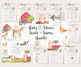 Load image into Gallery viewer, Farm Animals Baby Shower Invite & Games
