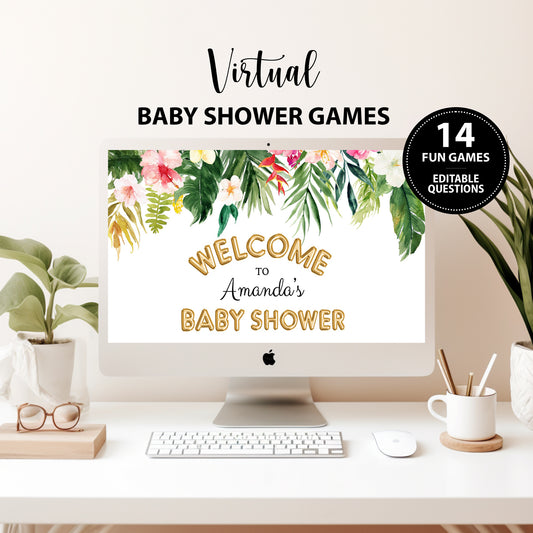 Tropical Virtual Baby Shower Games