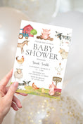 Load image into Gallery viewer, Farm Animals Baby Shower Invite
