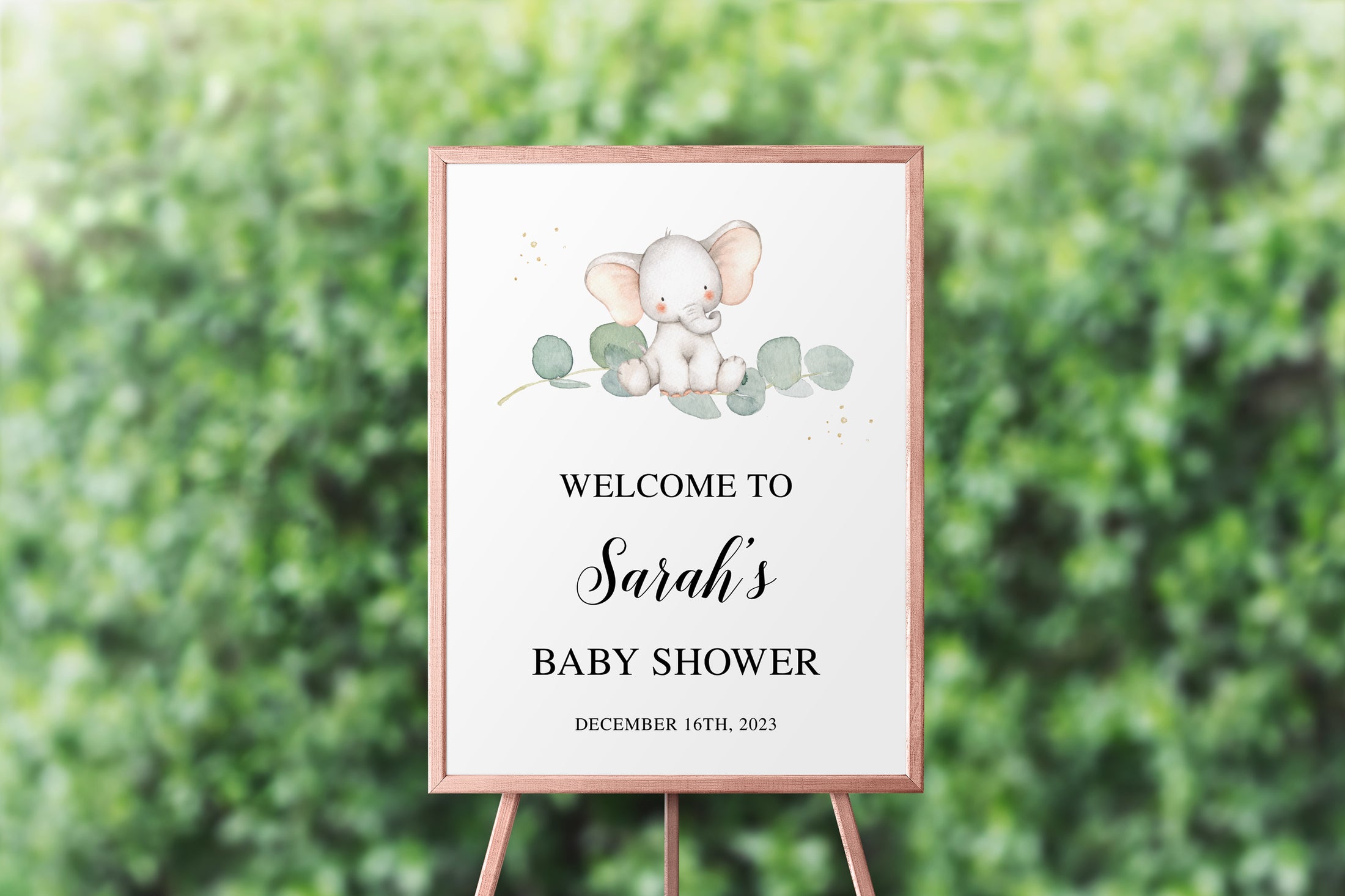 Elephant Baby Shower Welcome Sign