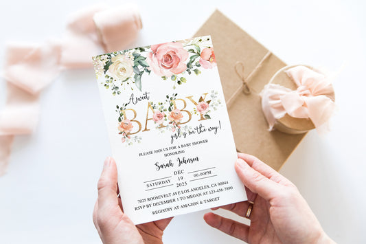 Floral Baby Shower Invite