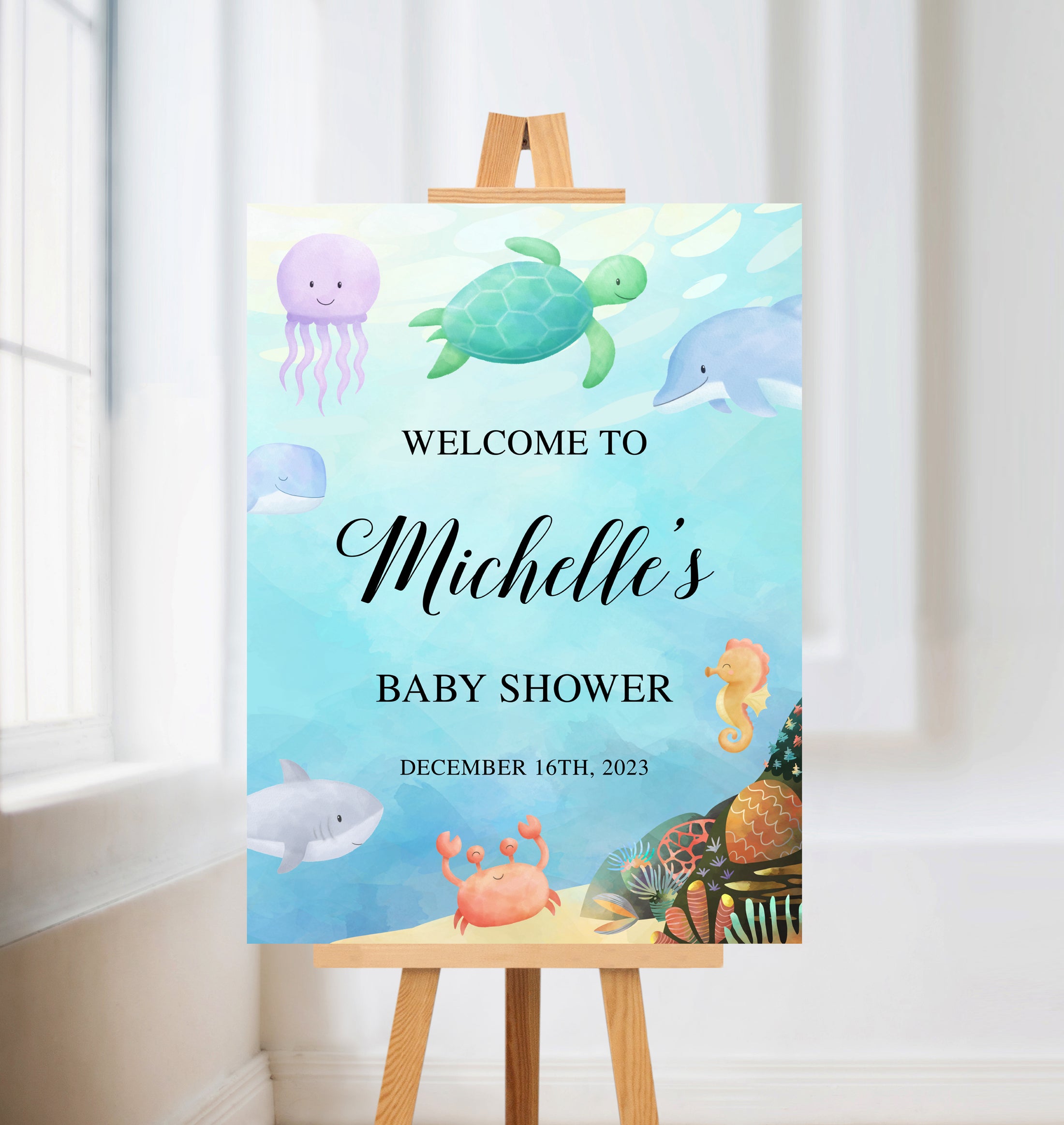 Under the Sea Baby Shower Welcome Sign