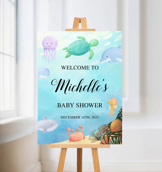 Under the Sea Baby Shower Welcome Sign