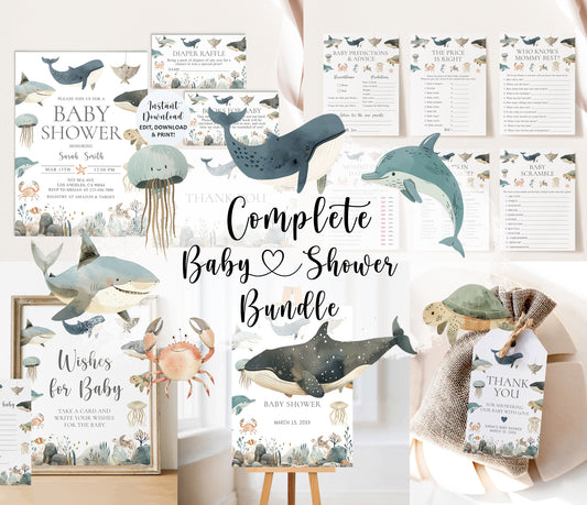 Sea Animals Baby Shower Bundle