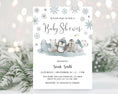 Load image into Gallery viewer, Winter Animals Baby Shower Invite
