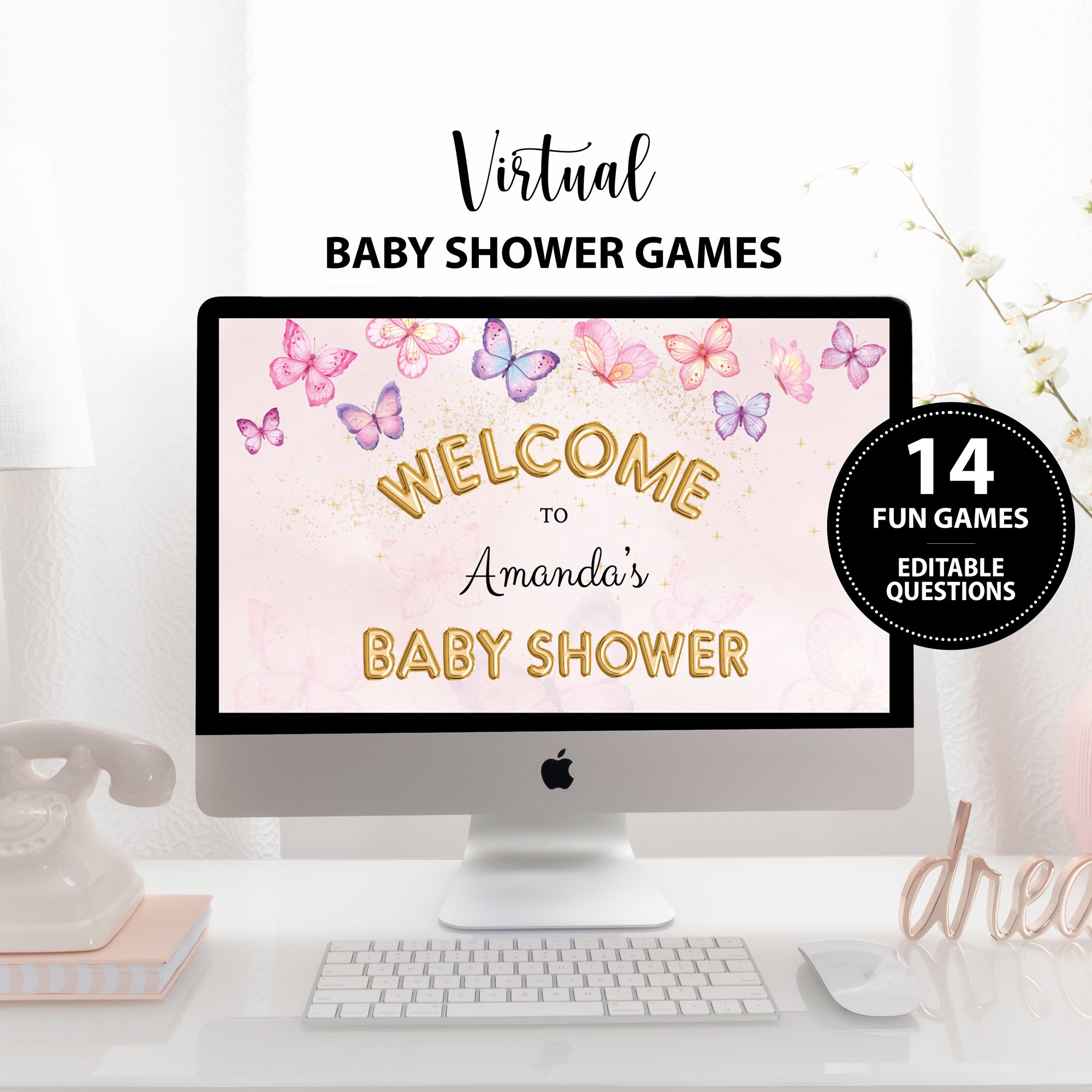 Butterfly Virtual Baby Shower Games