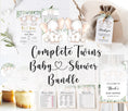 Load image into Gallery viewer, Complete Twin Elephants Baby Shower Bundle
