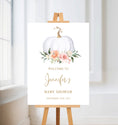 Load image into Gallery viewer, Floral Pumpkin Baby Shower Welcome Sign
