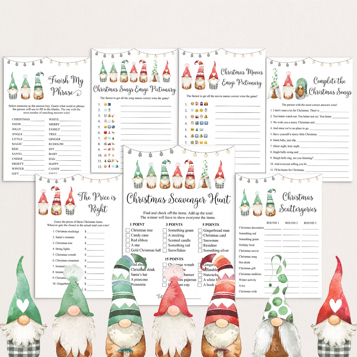 12 Gnomes Christmas Games