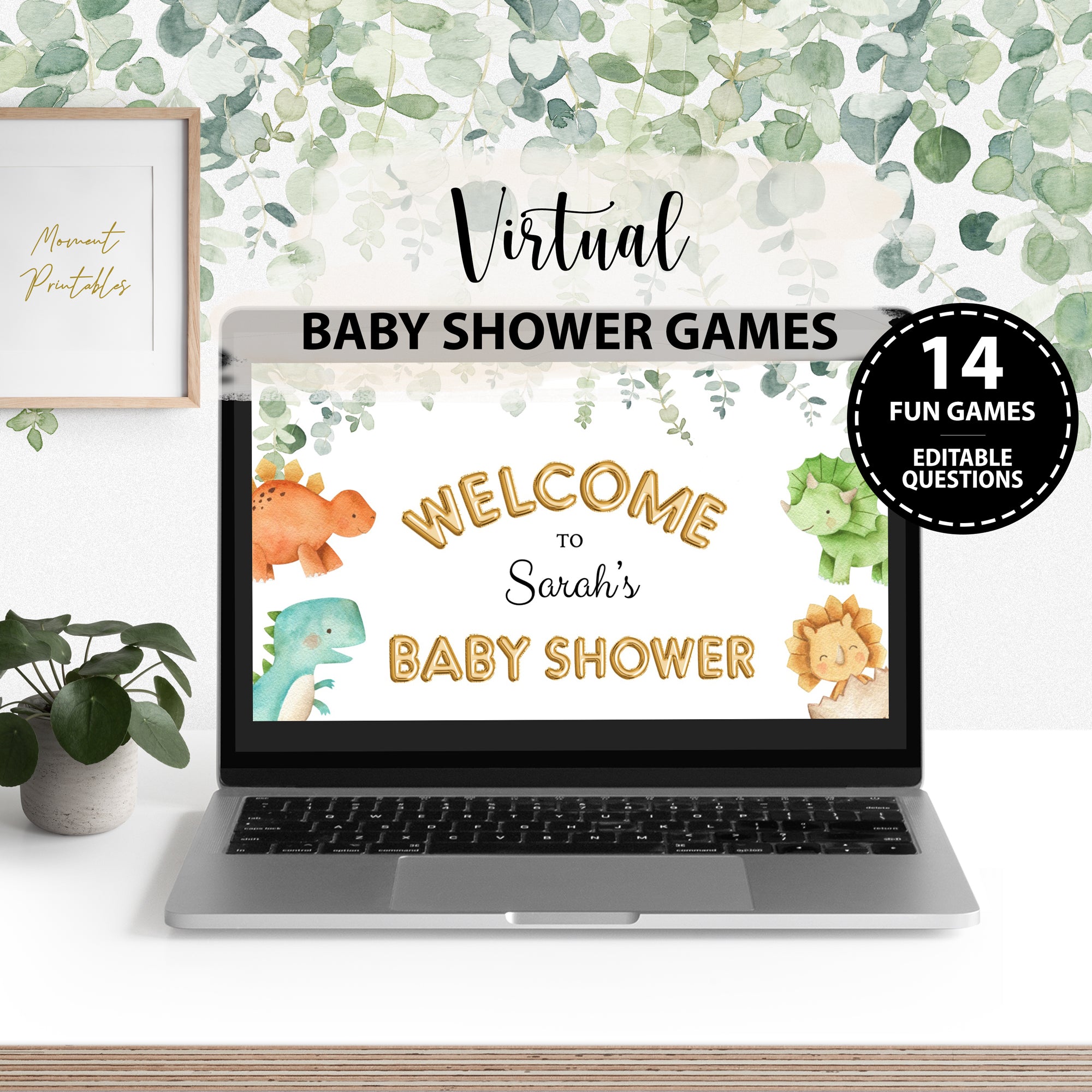 Dinosaur Virtual Baby Shower Games