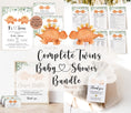 Load image into Gallery viewer, Complete Twin Triceratops Baby Shower Bundle
