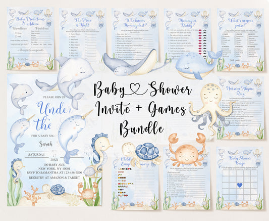 Sea Baby Shower Invite & Games
