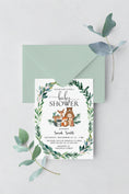 Load image into Gallery viewer, Woodland Animals Baby Shower Invite
