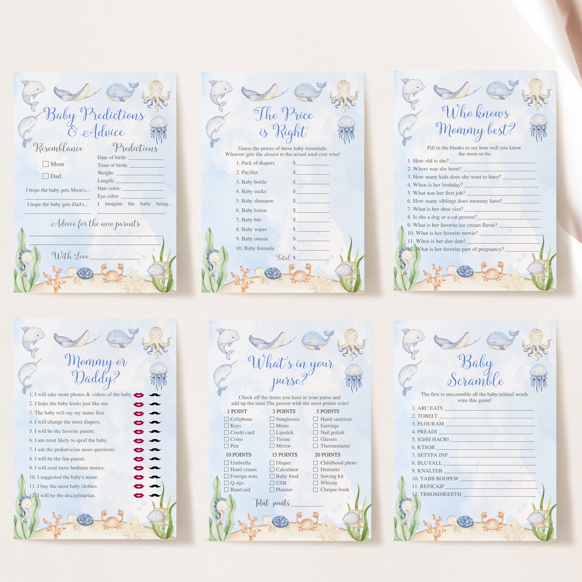 14 Sea Baby Shower Games