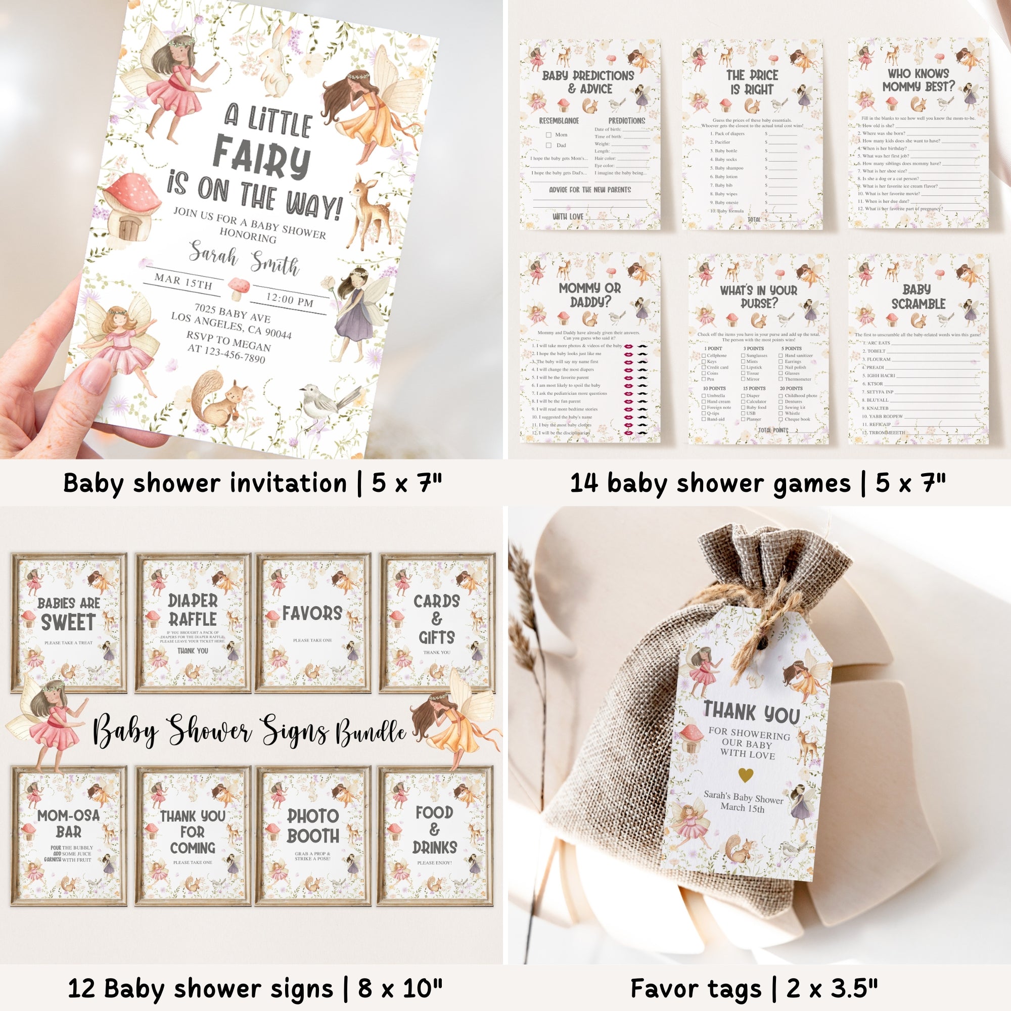 Complete Fairy Baby Shower Bundle