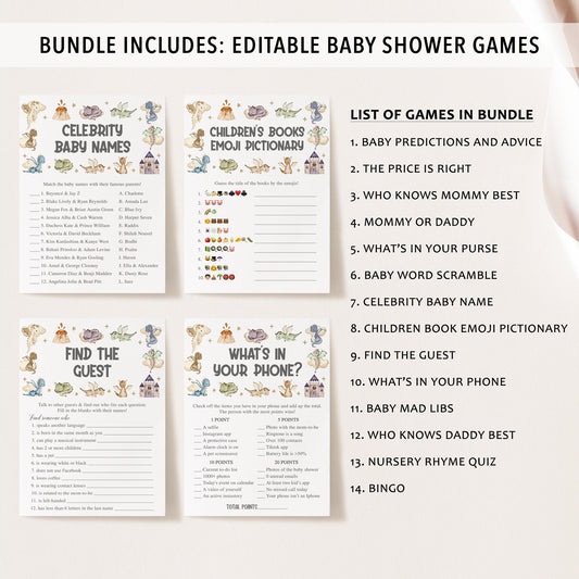 14 Colorful Dragon Baby Shower Games