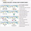 Load image into Gallery viewer, Blue Floral Virtual Baby Shower Games
