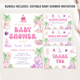 Load image into Gallery viewer, Complete Girl Dinosaur Baby Shower Bundle
