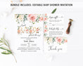 Load image into Gallery viewer, Floral Baby Shower Invite & Games
