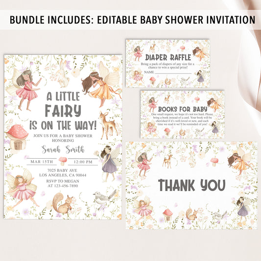 Fairy Baby Shower Invite & Games