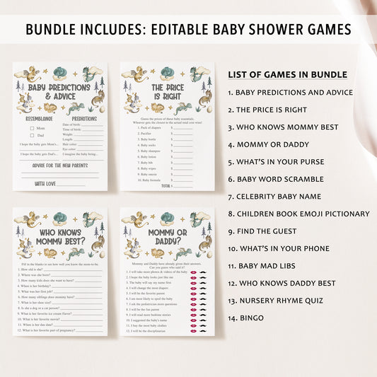 14 Dragon Baby Shower Games