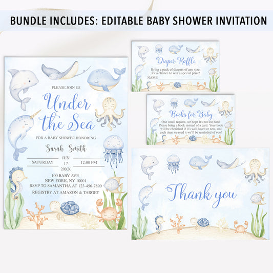 Sea Baby Shower Invite & Games