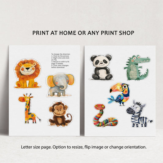 Colorful Animals Centerpieces