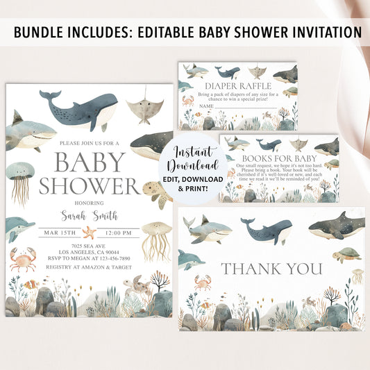 Sea Animals Baby Shower Bundle