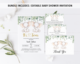 Load image into Gallery viewer, Twin Elephant Baby Shower Invite & Games Bundle
