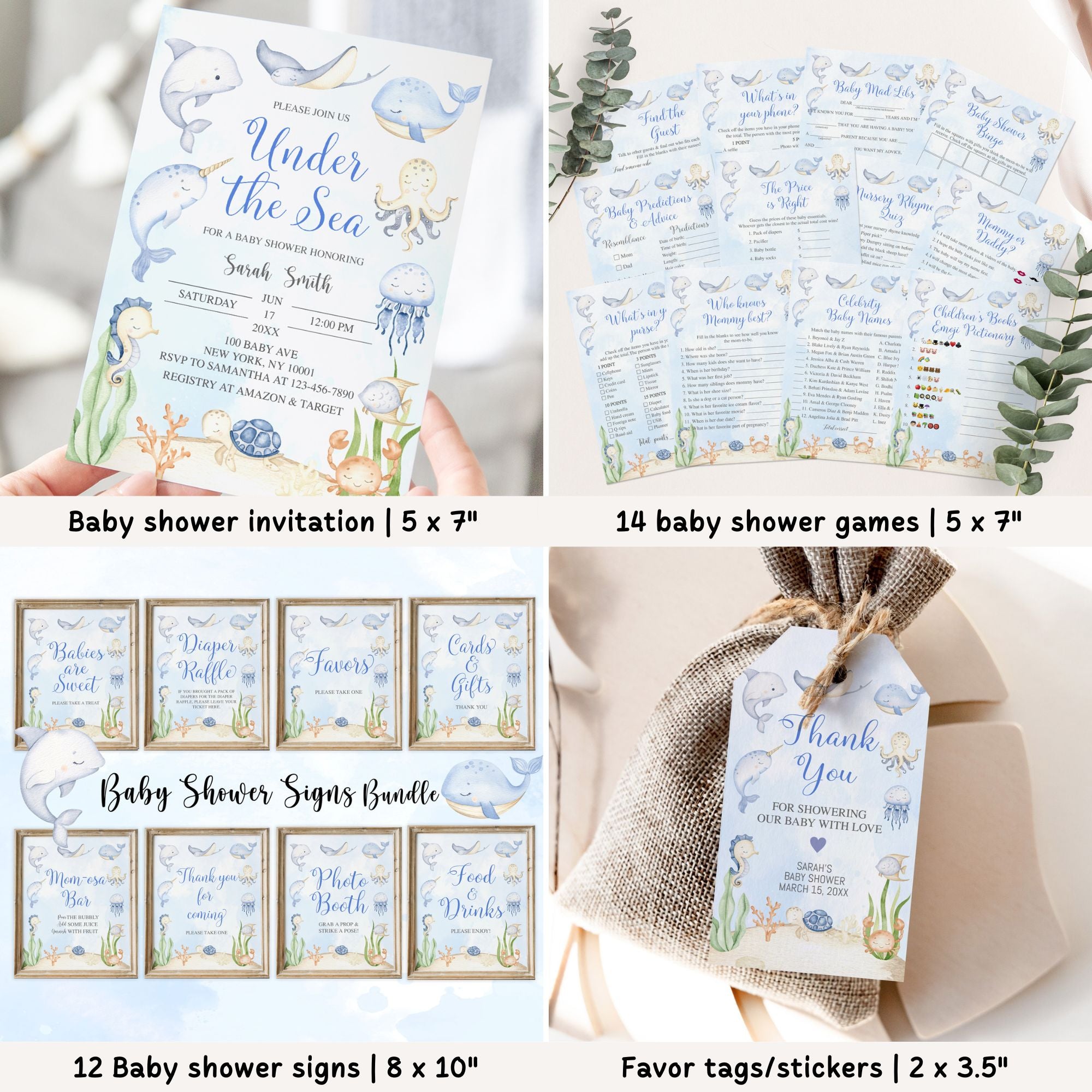 Complete Sea Baby Shower Bundle
