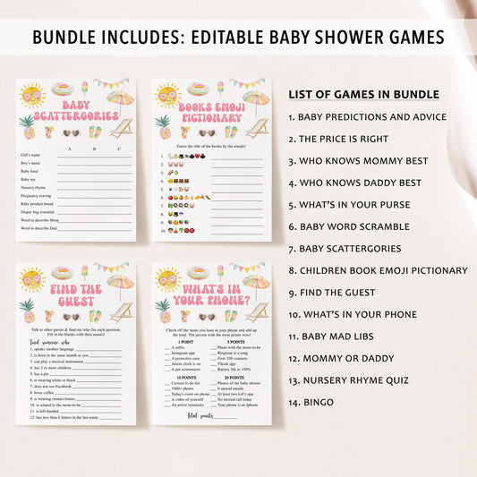 14 Pool Party Baby Shower Games