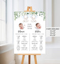 Load image into Gallery viewer, Twin Elephants Baby Milestone Board
