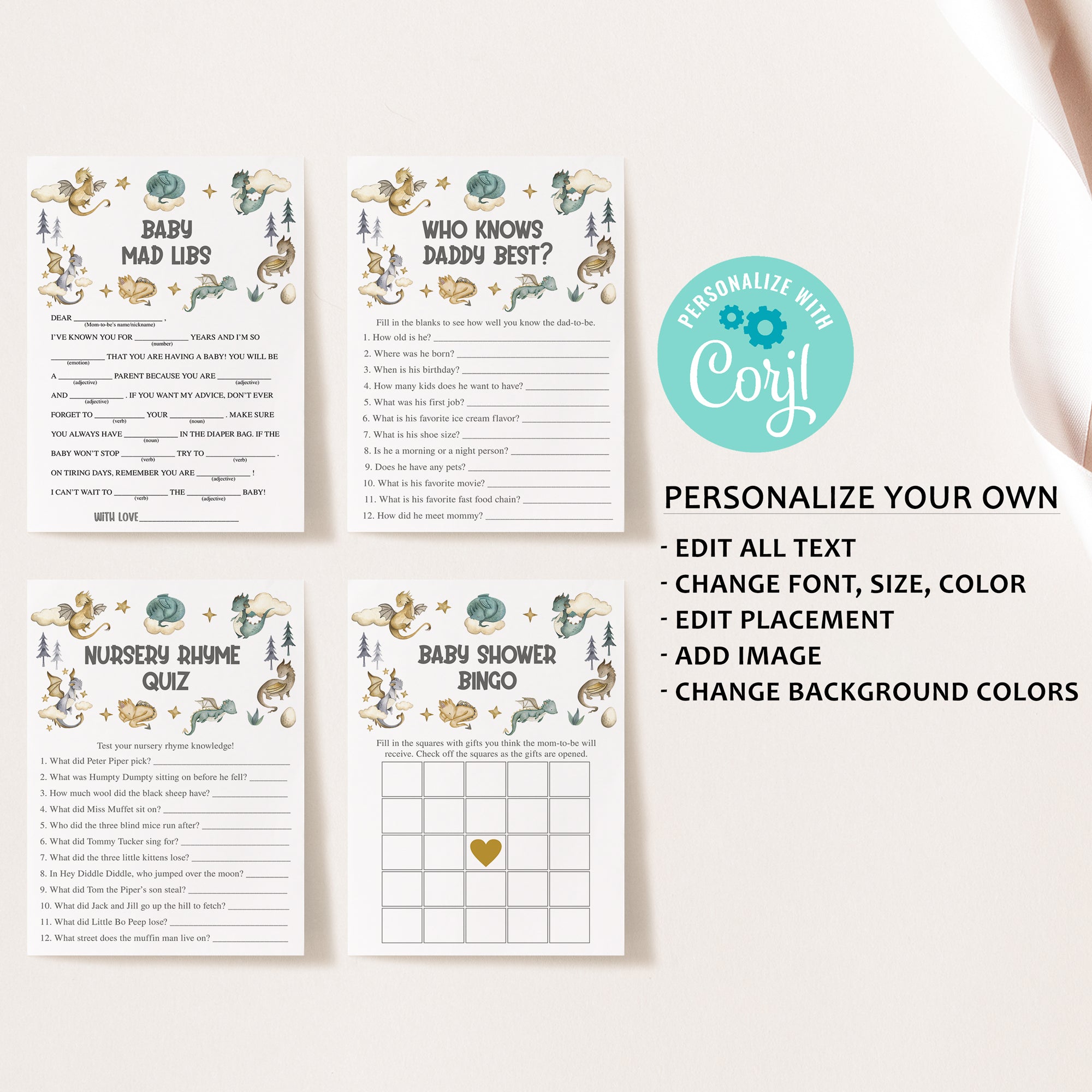 14 Dragon Baby Shower Games