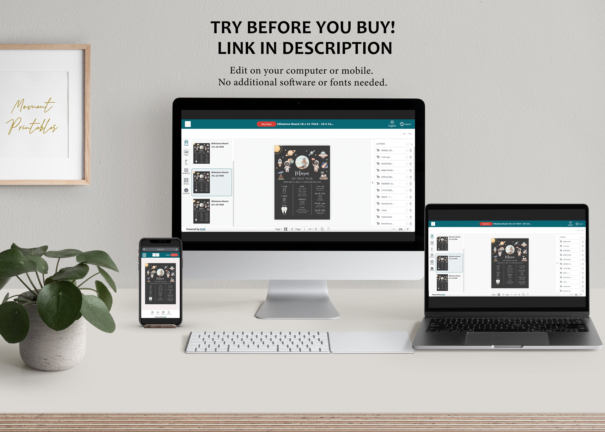 Astronaut Milestone Board