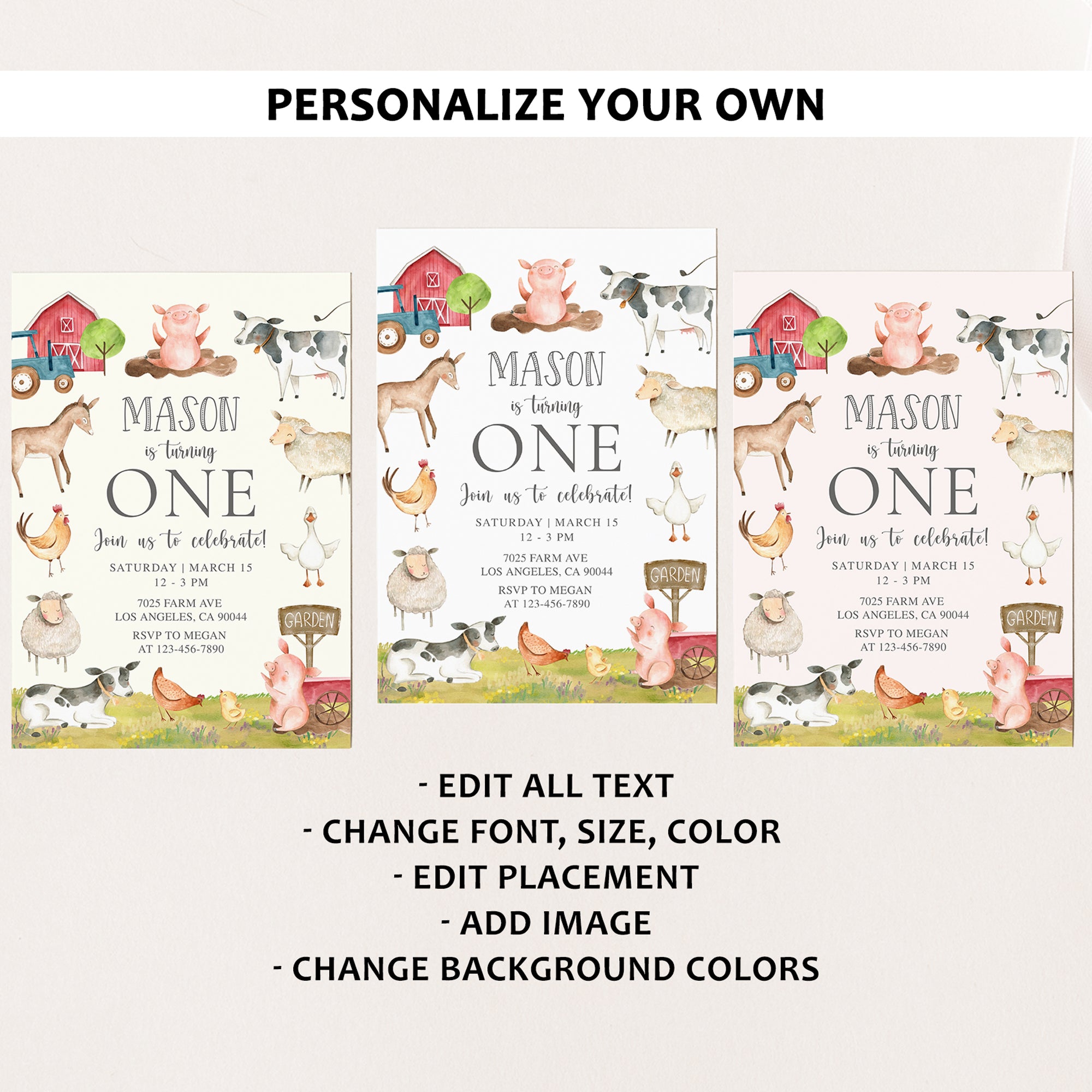Farm 1st Birthday Bundle