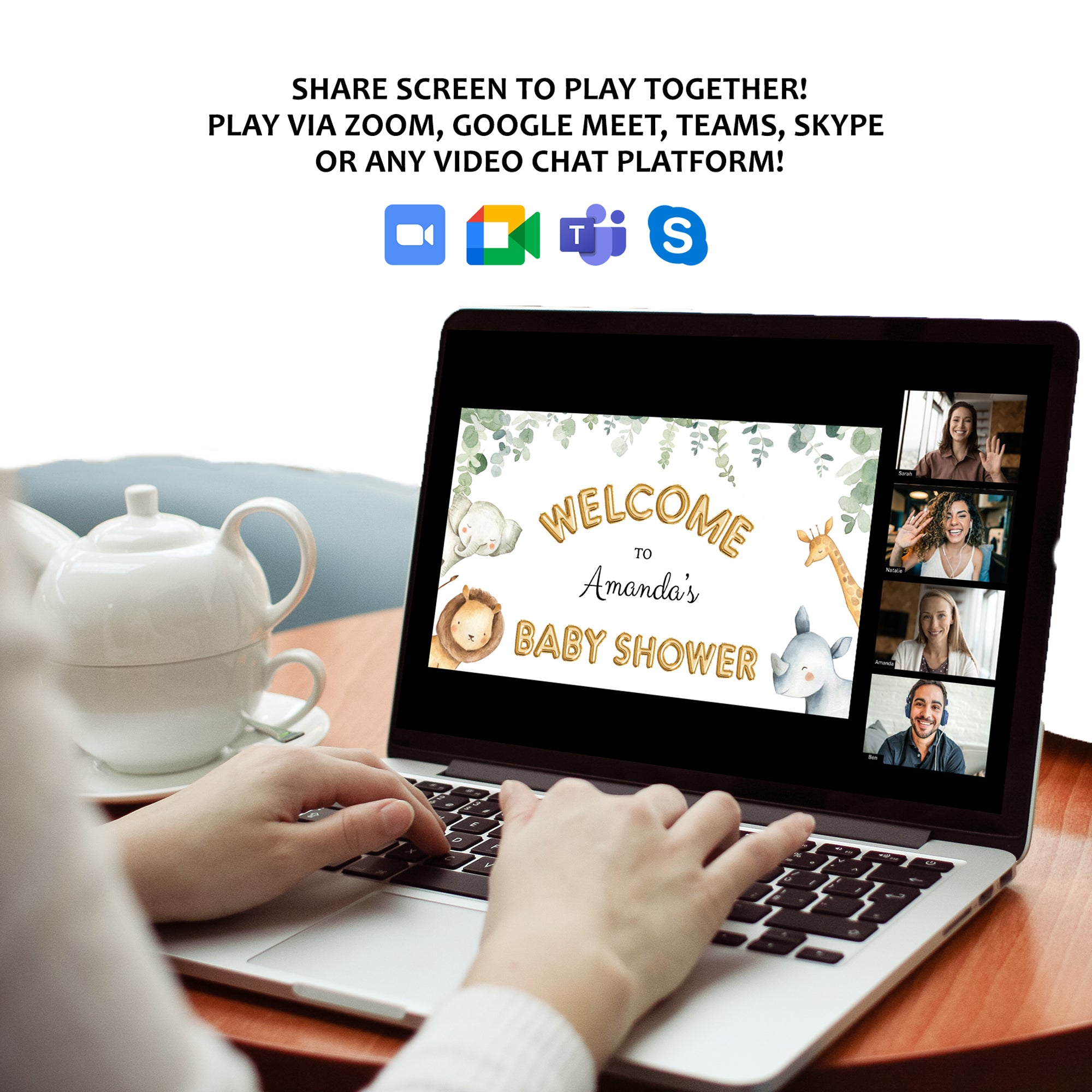 Safari Virtual Baby Shower Games