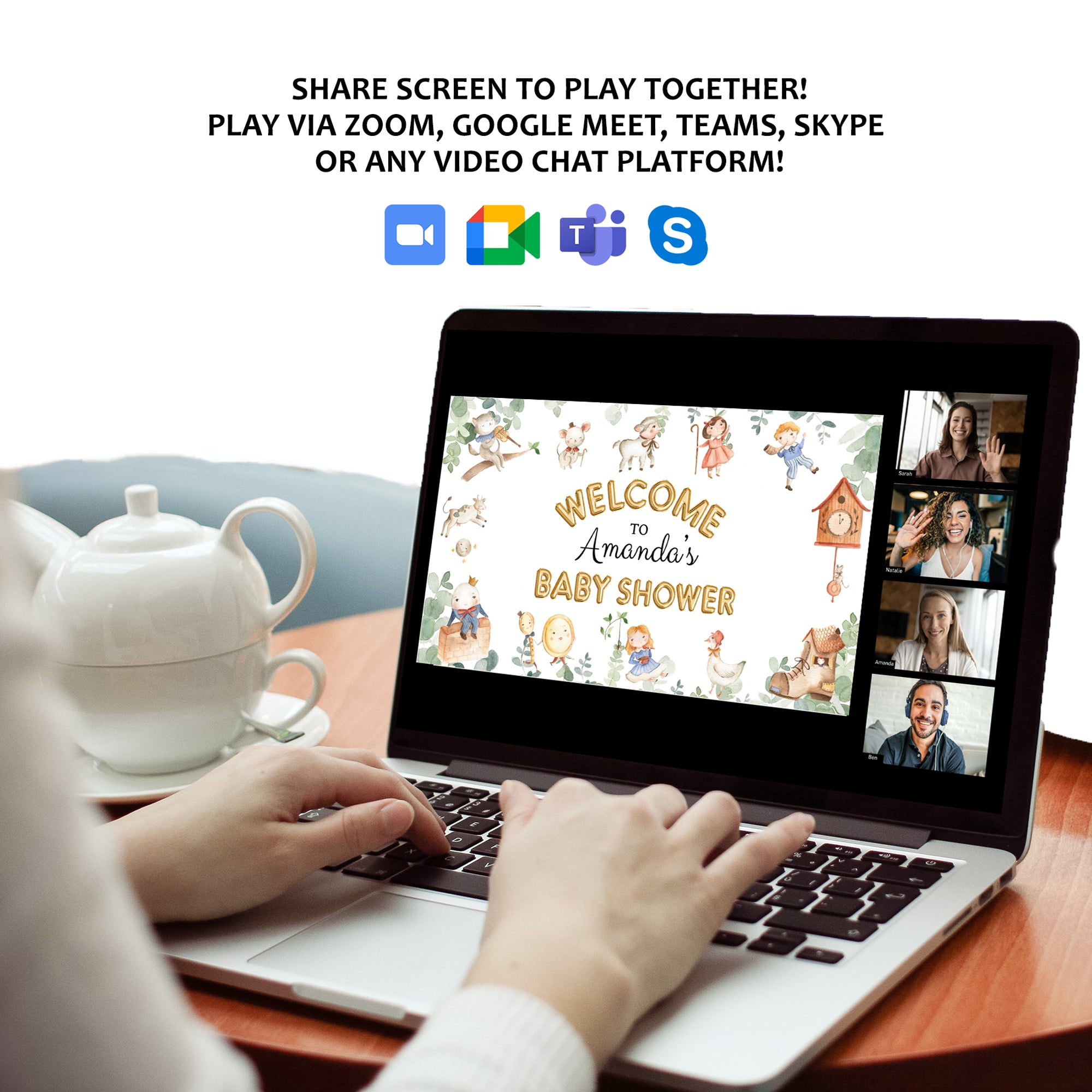 Nursery Rhyme Virtual Baby Shower Games