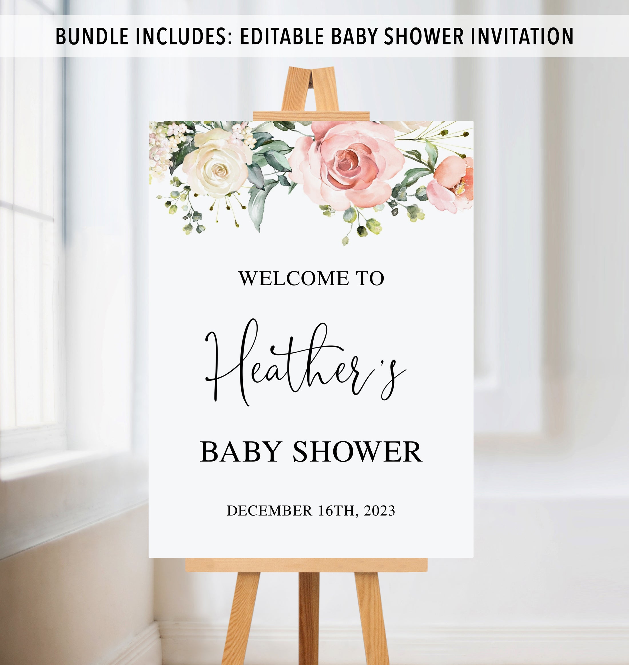 Complete Floral Baby Shower Bundle