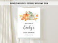 Load image into Gallery viewer, Complete Pumpkin Baby Shower Bundle
