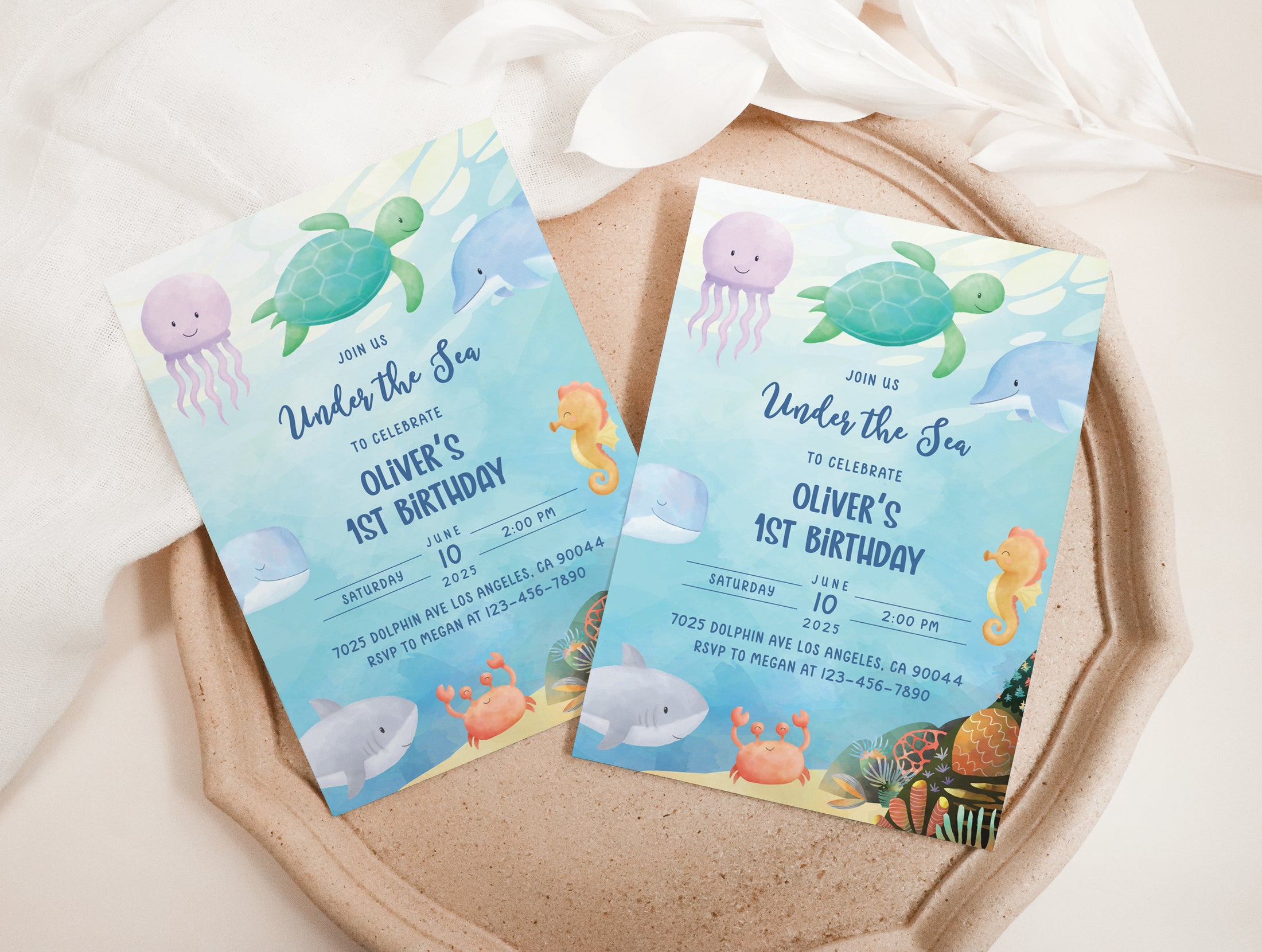 Under The Sea Birthday Invite