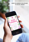 Load image into Gallery viewer, Girl Dinosaur Baby Shower Invite & Games
