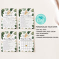 Load image into Gallery viewer, Jungle Animals Baby Shower Invite & Games
